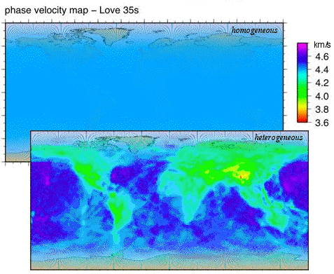 love wave 35s phase velocity map